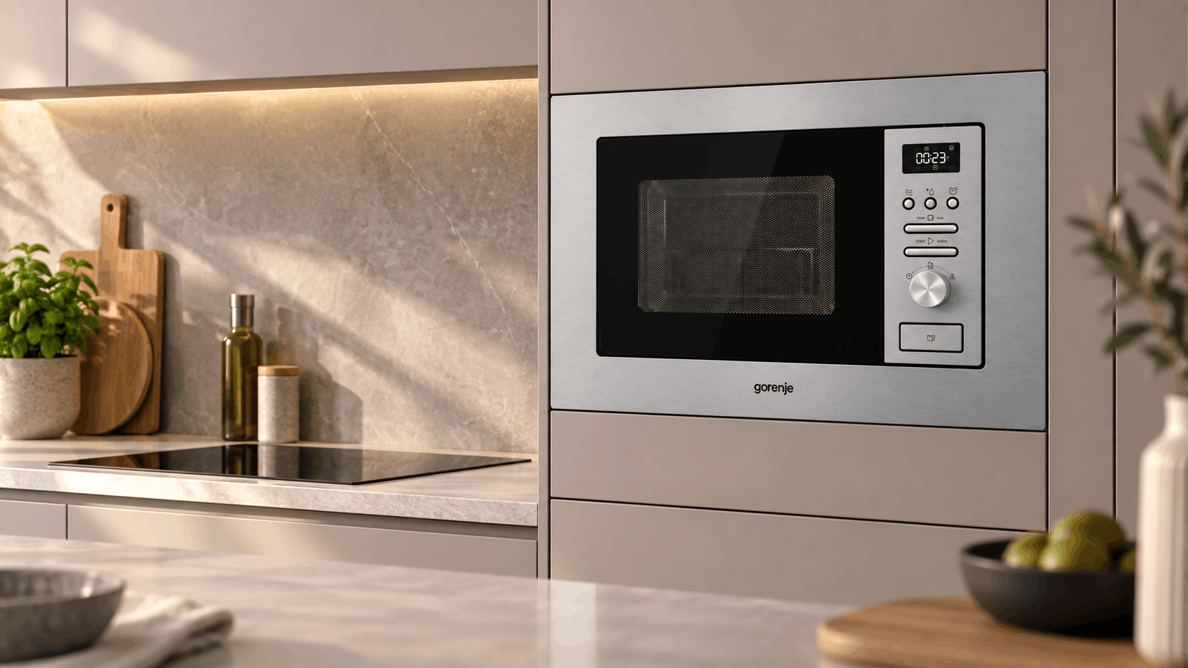 MICRO-ONDE ECNCASTRABLE GORENJE 20 LITRES / INOX